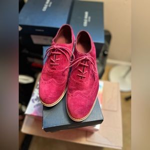 Cole Haan suede wine color sneaker style shoes size 10
